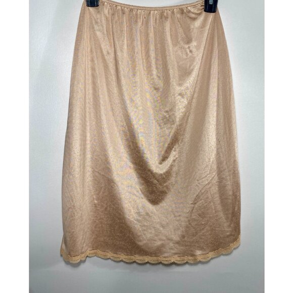 Givenchy UnderDressings Vintage Slip Skirt 1980s Beige Half Slip Medium - Picture 1 of 6